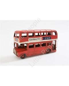 SMALL RED TIN MODEL OF A LONDON ROUTE MASTER BUS COLLECTABLE