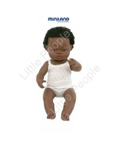 Miniland Anatomically Correct Educational Baby Doll African Boy 38 cm