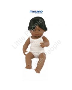 Miniland Anatomically Correct Educational Baby Doll  Latin American Boy, 38 cm