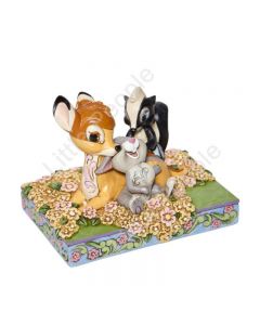 Jim Shore Disney Traditions - 10cm/4 Bambi and Friends in Flowers Bambi