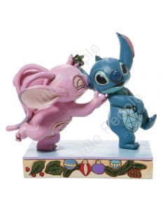 Jim Shore 15cm/6 Mistletoe Kisses Lilo & Stitch Figurine Disney Traditions
