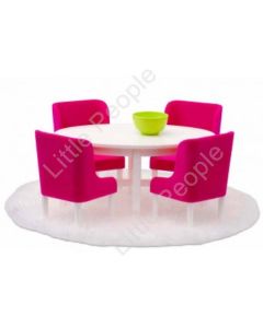 Lundby Smaland Pink Dinning Room Set