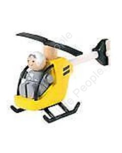 Plan Toys - Yellow Helicopter With Pilot PT6060