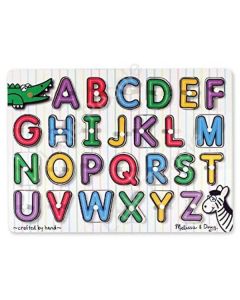 Melissa & Doug Alphabet Wooden Peg Puzzle (26 pcs)