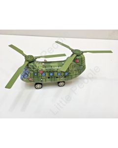 Tin Chinook CH-47D Toy Royal Air Force Helicopter Clockwise Windup