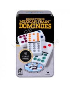 Classic Double 12 Coloured Dominoes with Mexican