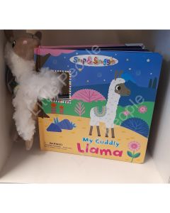 My Cuddly Llama Slap-band snap on plush toy Board book