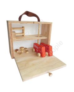 Qtoys Portable Fire Station wooden