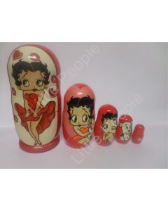 Russian Doll Wooden Matryoshka Babushka - Cartoon - Betty Boo Set