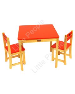 TikkTokk Little BOSS Table & Chairs Set - SQUARE Red