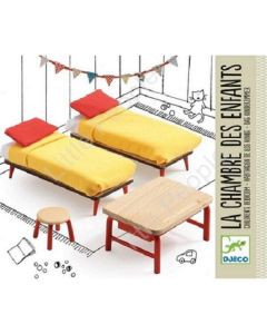 Djeco Modern Doll House Furniture Set - The Children's Bedroom