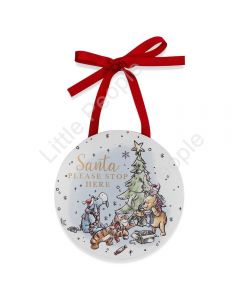 Disney Christmas By Widdop And Co Hanging Plaque: Winnie The Pooh