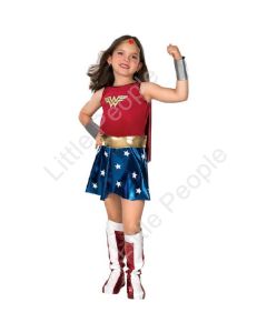 CHILD DELUXE WONDER WOMAN - SIZE L 8-10 NEW COSTUME
