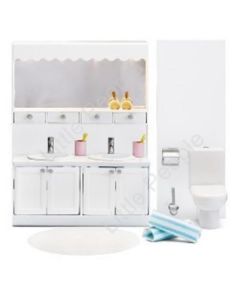 Lundby  Dolls Houes Funiture Small Land Classic Bathroom Set